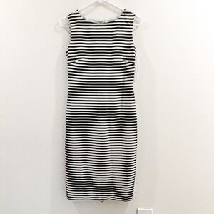 MaxMara Old Money Preppy Casual Office Sheath Stripe Dress S